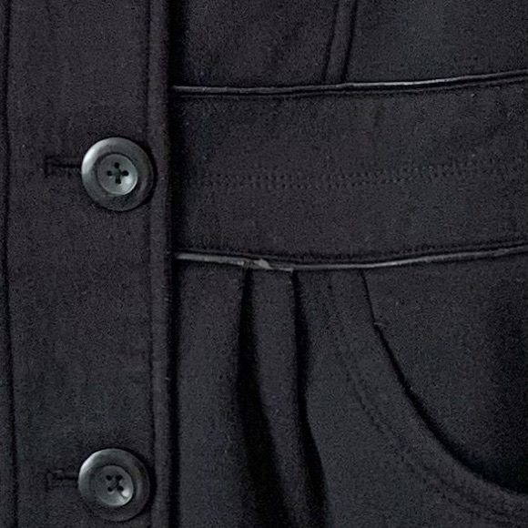 Apt. 9 Black Button Down Pea Coat Jacket Women’s Size Small - Picture 6 of 16